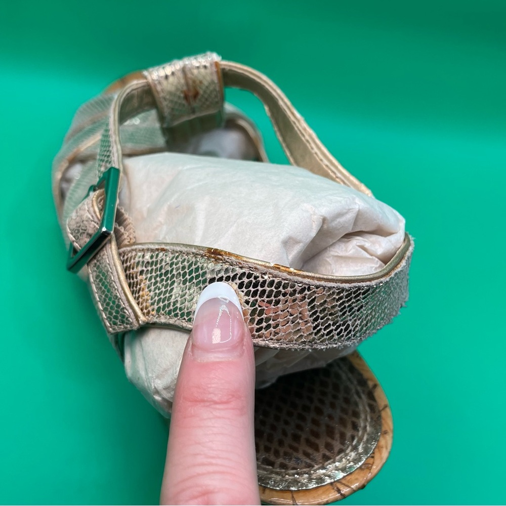 Silver Wedge Sandals - Picture 7 of 10